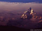 Posvätná hora Machapuchre nad Pokharou...