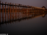 Západ slnka na moste U Bein bridge...