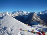 Himaláje, v pozadí Mt. Everest...