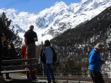 Piz Palu a Piz Bernina už zo Švajčiarska...