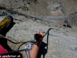 Horolezci na skale Moro Rock...